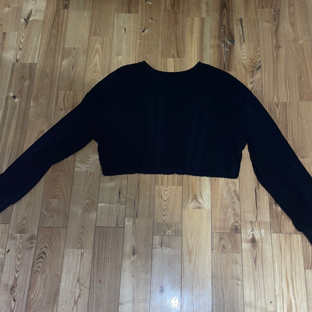 Longsleeve black crop top